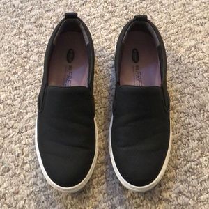 Black Platform Slip-on Sneakers